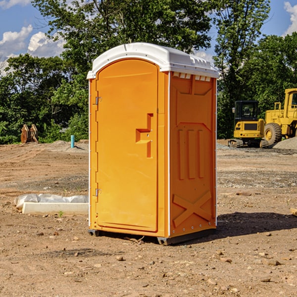 can i customize the exterior of the porta potties with my event logo or branding in Womelsdorf